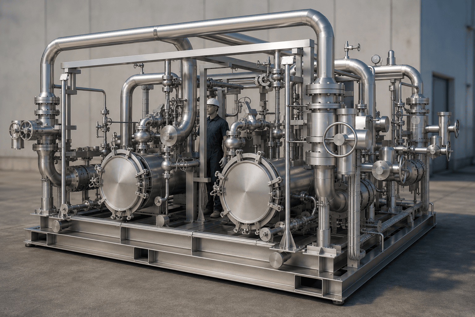 Cartridge filter skid for Makkah master gas expansion